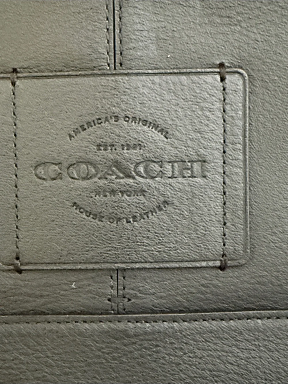 Black Leather Coach Briefcase Bag with Adjustable Strap